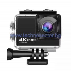 Спортна 4К екшън камера AUSEK AT-Q37CR, 4k 60fps (3840x2160p), 170 градуса, Wi-Fi, HDMI, Аксесоари