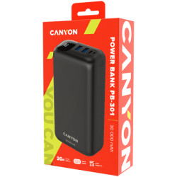 Външна батерия CANYON PB-301, Power bank 30000mAh Li-poly battery