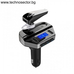 FM Трансмитер TSE-V6 с Handsfree Слушалка и Bluetooth - Топ цена от Technosector.bg