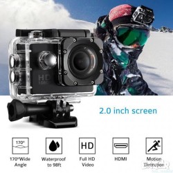 Екшън камера GoPlus, модел SP1080p, водоустойчива, HD, аксесоари, пълен комплект