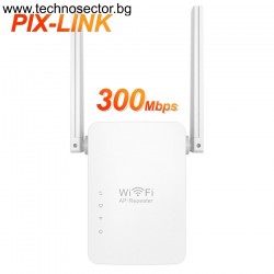 Усилвател за Wi-Fi мрежа PIX-LINK, Модел LV-WR13, 300mbps, 1 LAN Port