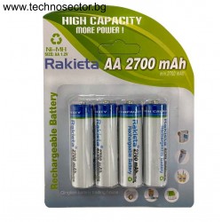 Акумулаторни батерии RAKIETA, AA, 2700 mAh